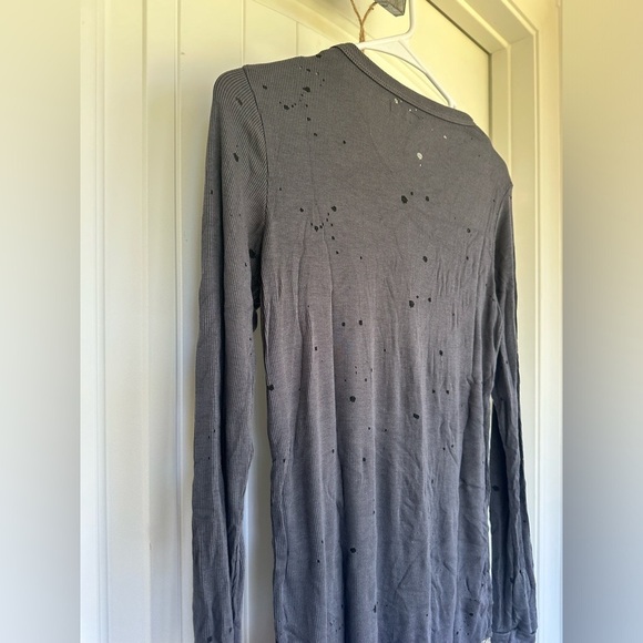 Michael Lauren Distressed long sleeve super soft tee-Size Large - Picture 10 of 10